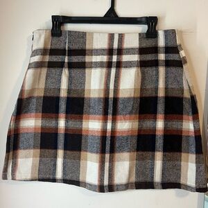 SHEIN Multi-Color Plaid Mini Skirt